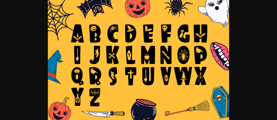 Funny Halloween Font Poster 4