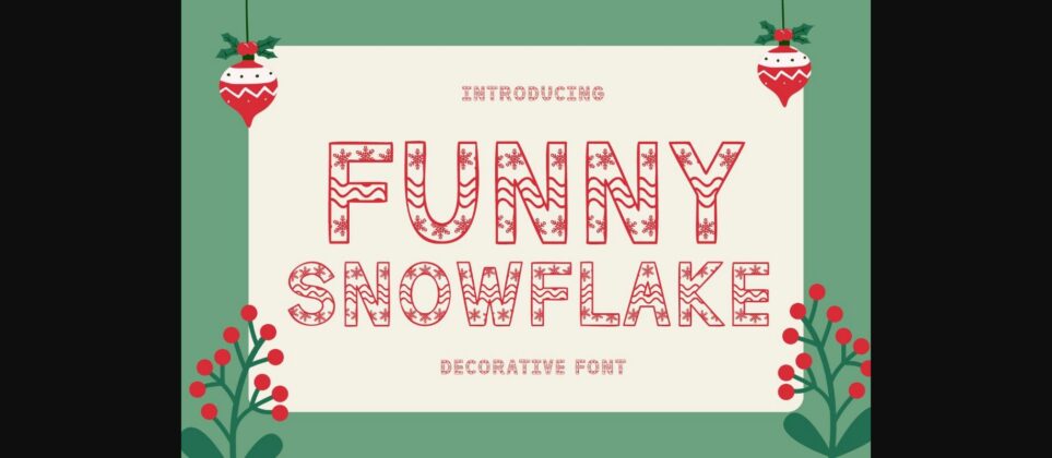 Funny Snowflake Font Poster 3