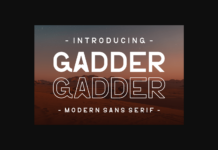 Gadder Font Poster 1