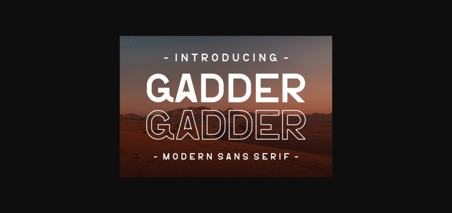 Gadder Font Poster 1