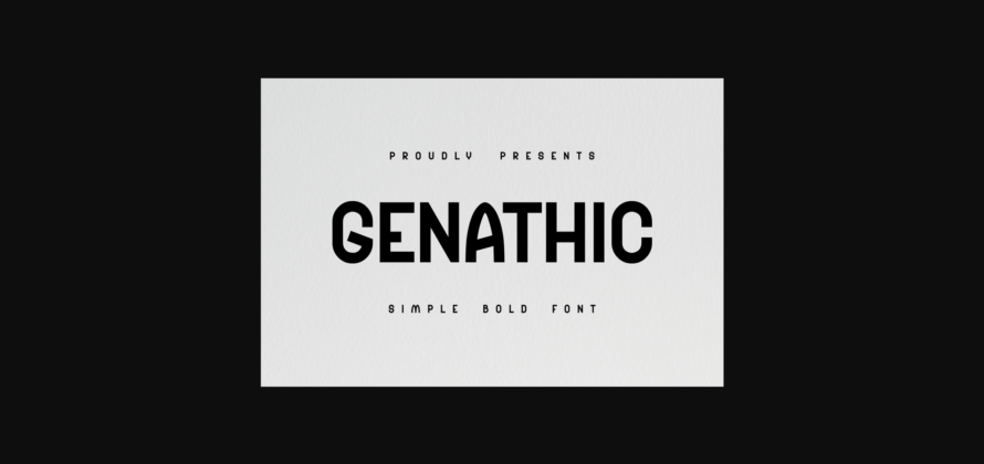 Genathic Font Poster 3