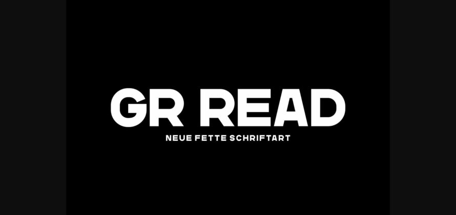 GR Read Font Poster 3