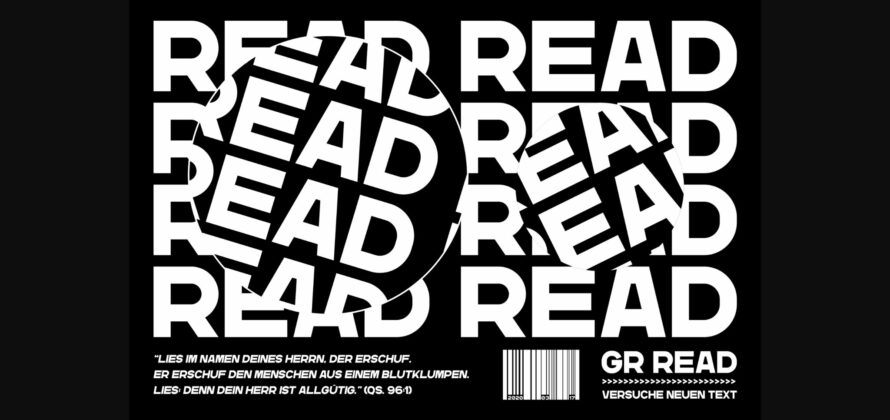 GR Read Font Poster 6