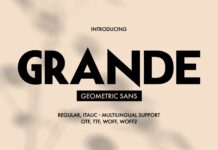 Grande Font Poster 1