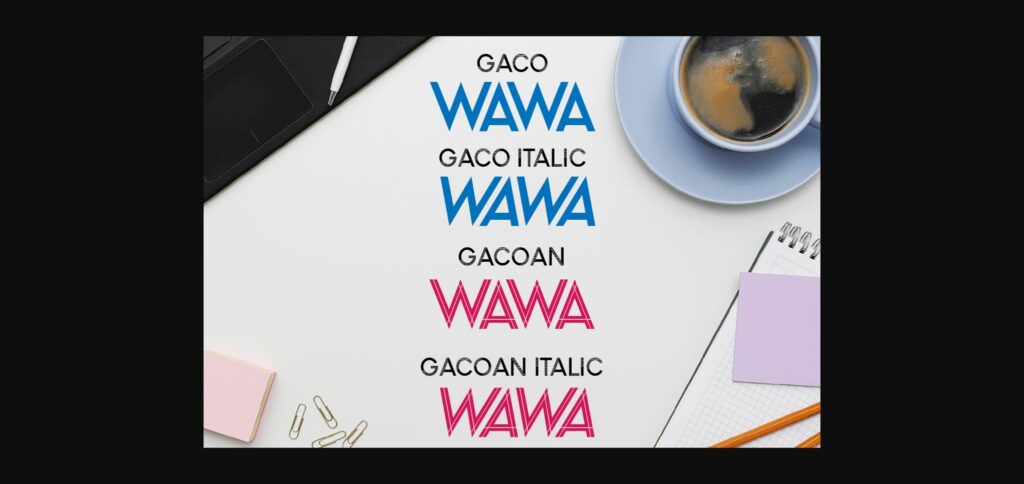 Gaco Font Poster 2