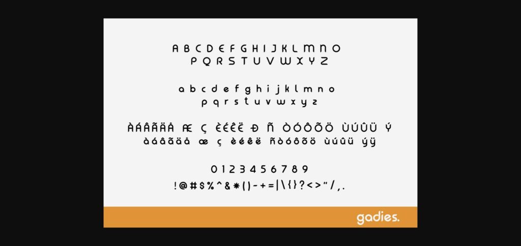 Gadies Font Poster 10