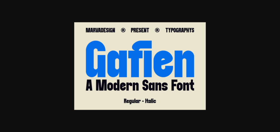 Gafien Font Poster 3
