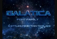 Galatica Family Font Poster 1