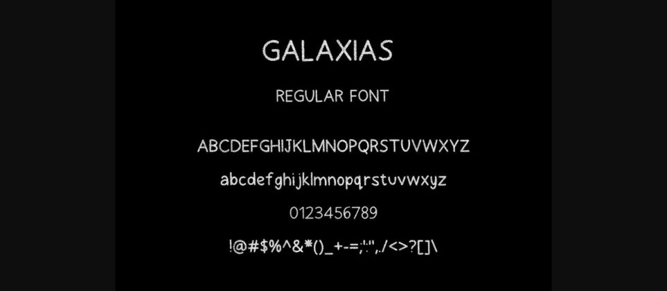Galaxias Font Poster 4