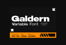 Galdern Font Poster 1