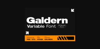 Galdern Font Poster 1