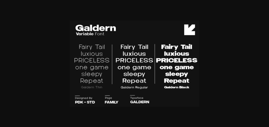 Galdern Font Poster 5