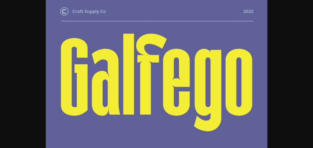 Galfego Font Poster 3