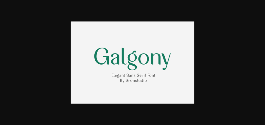 Galgony Font Poster 3