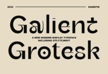 Galient Font Poster 1