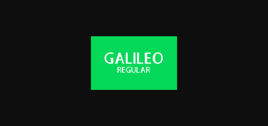Galileo Regular Font Poster 3
