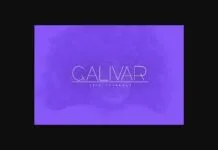 Galivar Font Galivar Font Poster 1