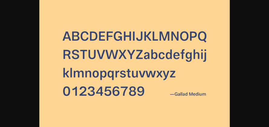 Gallad Font Poster 7