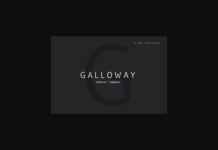 Galloway Font Poster 1