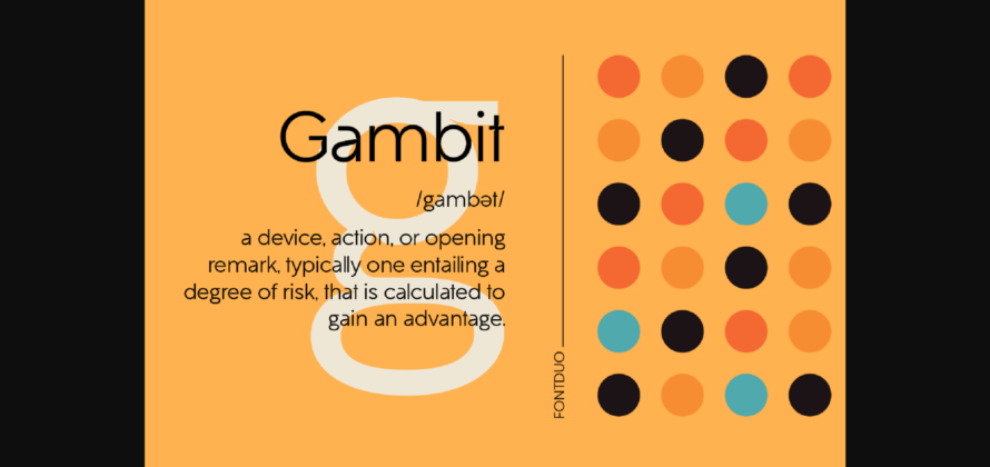 Gambit Fd Neue Font Poster 4