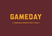 Gameday Font Poster 1