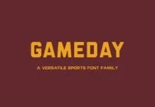 Gameday Font Poster 1