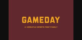 Gameday Font Poster 1