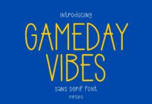 Gameday Vibes Font Poster 1