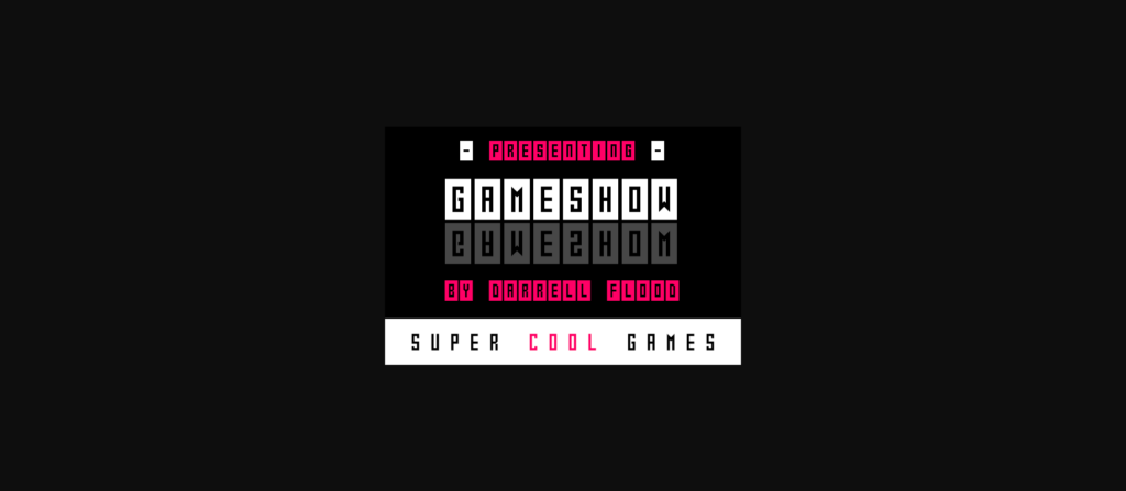 Gameshow Font Poster 1