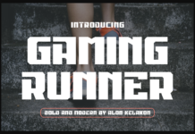 Gaming Runner Font Poster 1