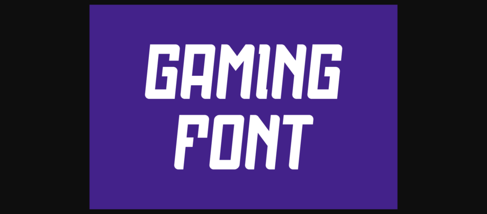Gaming Technical Font Poster 4