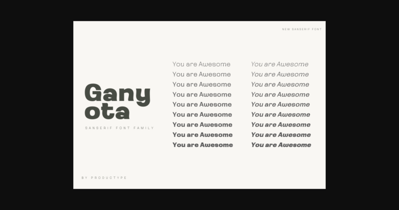 Ganyota Font Poster 2