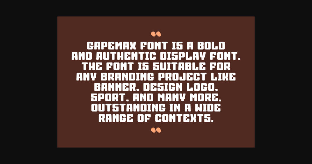 Gapemax Font Poster 7