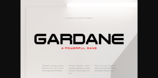 Gardane Font Poster 1