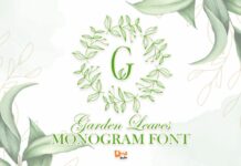 Garden Leaves Monogram Font Poster 1