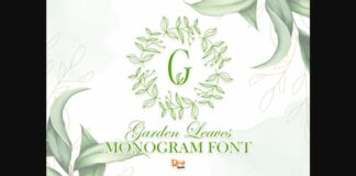 Garden Leaves Monogram Font Poster 1