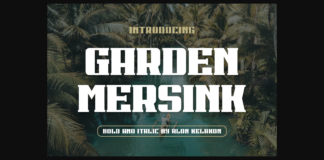 Garden Mersink Font Poster 1