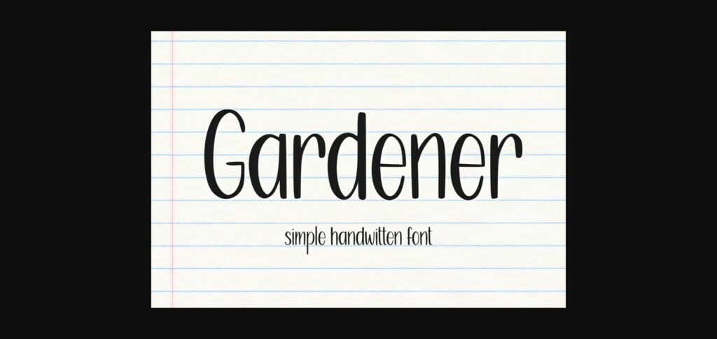 Gardener Font Poster 3