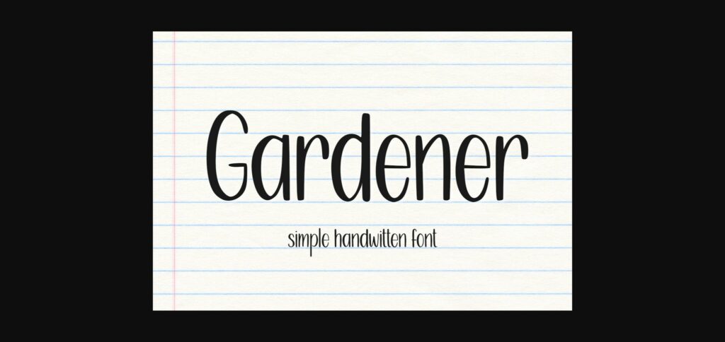 Gardener Font Poster 3