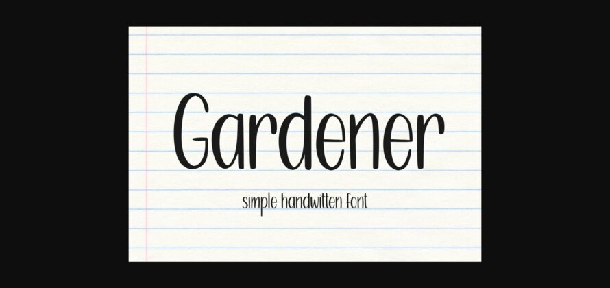 Gardener Font Poster 3