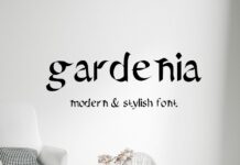 Gardenia Font Poster 1