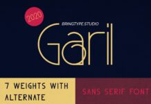 Garil Font Poster 1