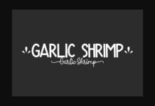 Garlic Shrimp Duo Font Poster 1