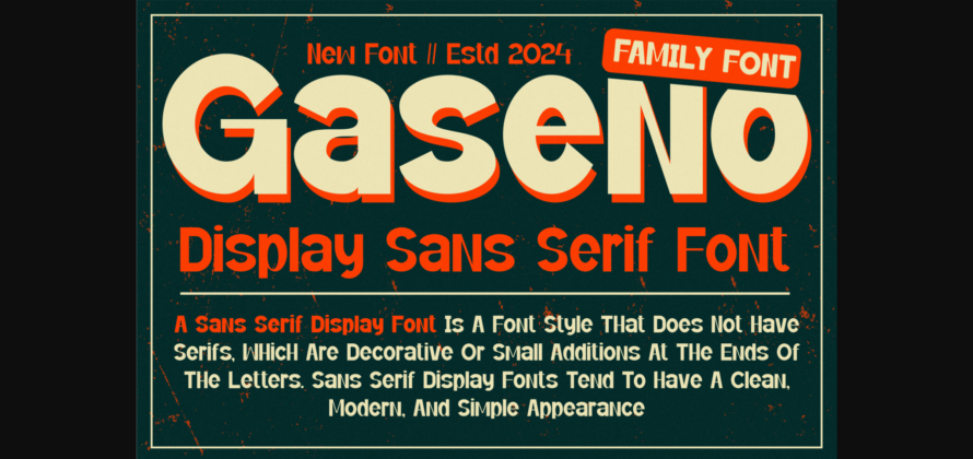 Gaseno - Font Poster 4