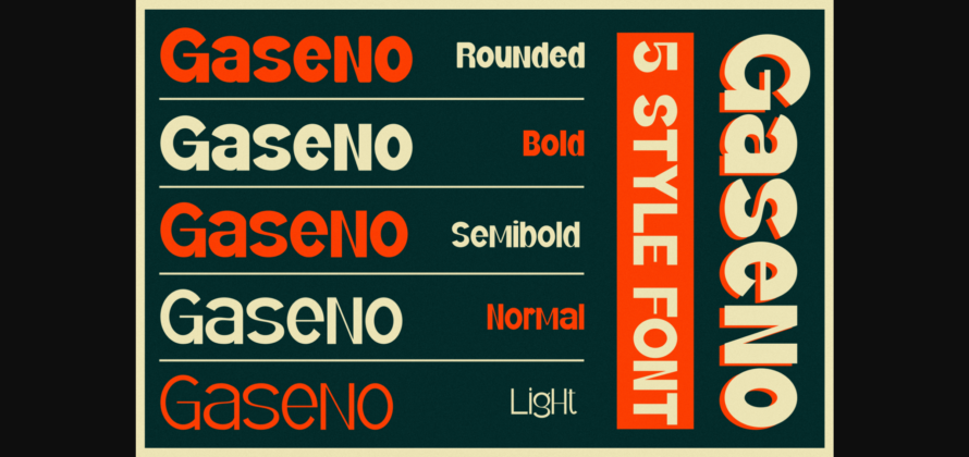 Gaseno - Font Poster 8