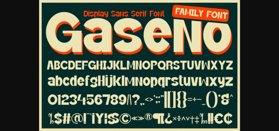 Gaseno - Font Poster 9