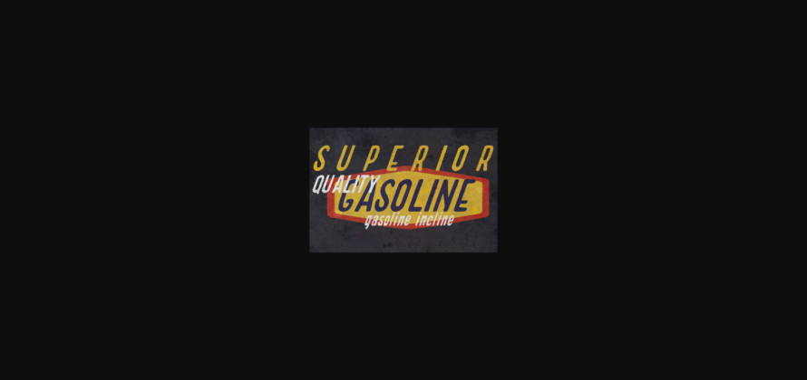 Gasoline Incline Font Poster 3