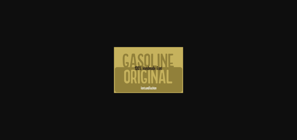 Gasoline Original Font Poster 1