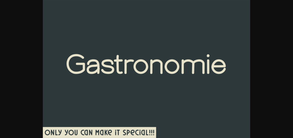 Gastronomie Font Poster 1