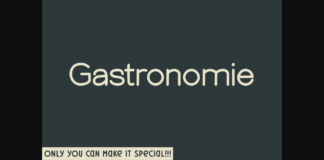 Gastronomie Font Poster 1